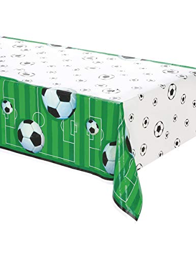 Toalha de mesa plástica com tema de futebol