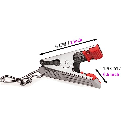Image of HAZEL Stainless Steel Cloth Hanger with 25 Clips | 360 Degree Baby Cloth Drying Hanger | Multi Clip Clothes Hanger