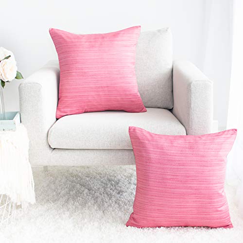 Image of The White Petals Pink Pillow Cases for Sofa, Couch & Bed (20x20 inch, Pack of 2)