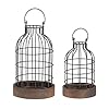  Ticco-Metal-Rustic-Indoor-Lanterns-Decorative-Set-of-2-Vintage-Decorative-Lanterns-for-Home-Decor-Farmhouse-Decorative-Candle-Lanterns-for-Living-Room-Fireplace-Mantle-or-Kitchen-Dining-Table