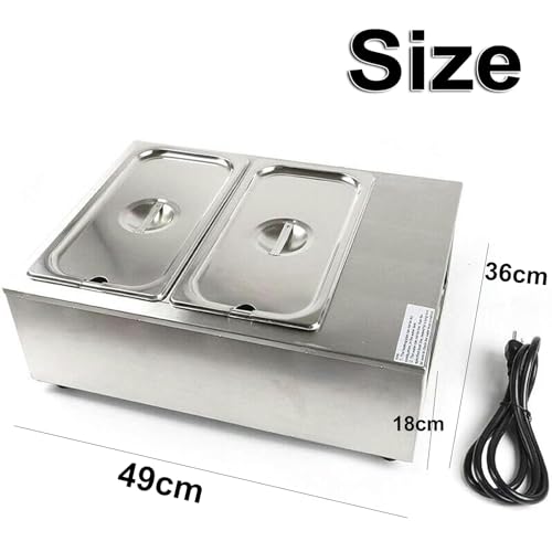 Chocolate Tempering Melter eléctrico 1500W con 2 tanques 8L acero inox miniatura 6