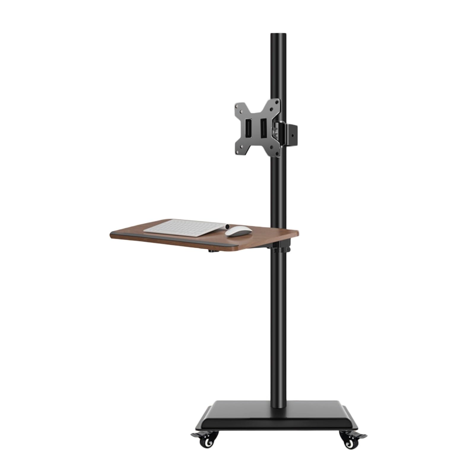 Laptop Floor Stand Height-Adjustable Computer Floor Stand with Removable Keyboard Tray for Office and Home Load 13 5kg