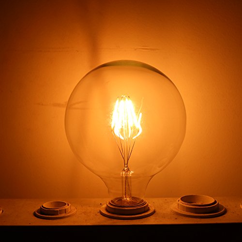 15 stuks Edison gloeilamp, grote led-lamp, G125 (φ125 mm), met E27-fitting flexibel filament, warmwit (2200 Kelvin), 360… - Afbeelding 7