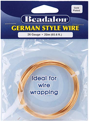 Beadalon 180A-026 German Style Wire-Gold Round cover