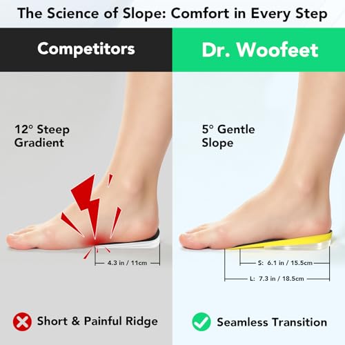 Plantillas ortopédicas Dr.woofeet cuña talón ajustable 3 capas miniatura 4