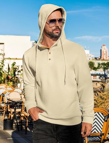 Vssjavun Mens Hooded Sweatshirt Casual Long Sleeve Drawstring Hoodie Pullover Sweatshirts