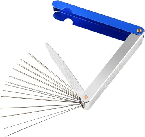 Blaues Nadelfeilen-Set – Gitarrenmutter-Schlitzfeile Sägestangen Schlitzfeilen-Set – Nadelfeilen-Set – Ersatzwerkzeuge – Luthier Ersatzwerkzeuge Spitzenreiniger Feilen