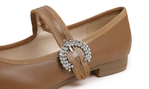 Zapatos planos de punta cerrada estilo bailarinas Mary Jane transpirables 4