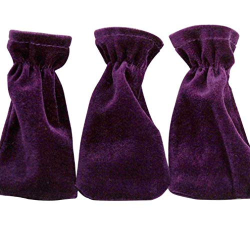 SONGLIN Simple Modern Gold Velvet Piano Pedal Cover Set Piano Pedal Cover Each Pack of 3,Purple