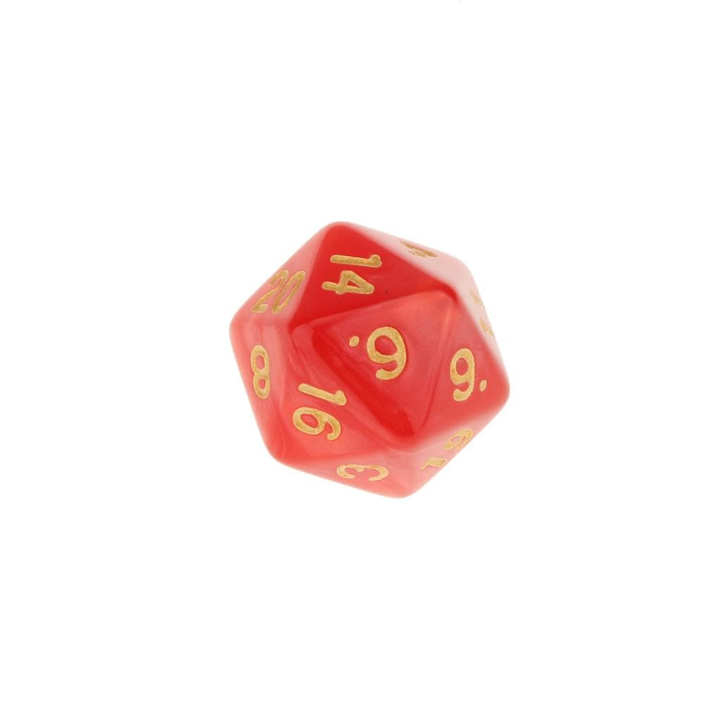 ZOOMELLA 7X Polyhedral Dice 16mm for Dungeons and Dragons DND MTG Table Games Red 2