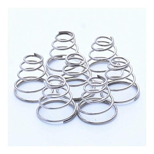 NO-LOGO Springs 5Pcs Conical Cone Compression Spring Tower Springs 304 Stainless Steel Taper Pressure Spring Wire Diameter 0.8mm (Size : 0.8x7 13x14x7mm)