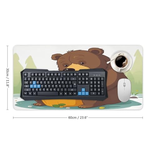 Bear Eats Honey desk pad base de goma grande miniatura 2