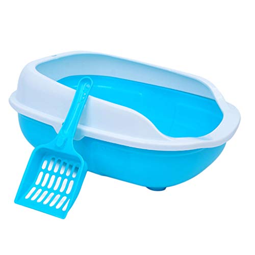 Bandeja de caixa de areia para gatos colorida MonkeyJack antirespingos vaso sanitário com pá