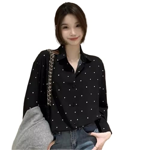 Polka Dots Punkte Kurzarm Shirt Bluse Retro...