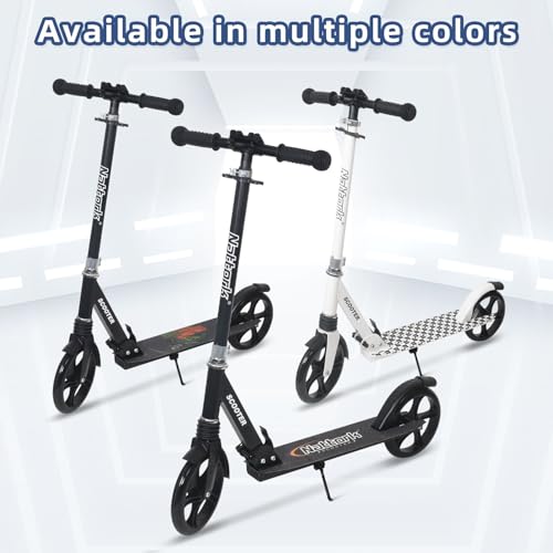 Nattork Kick Scooter for Kids 6+ Years Teens Adults - 220LB Weight Capacity, Front Shock Absorber and Adjustable Handlebar with 8" Sturdy Wheels, Grim Reapers Skeleton Ghosts for Halloween - image 7