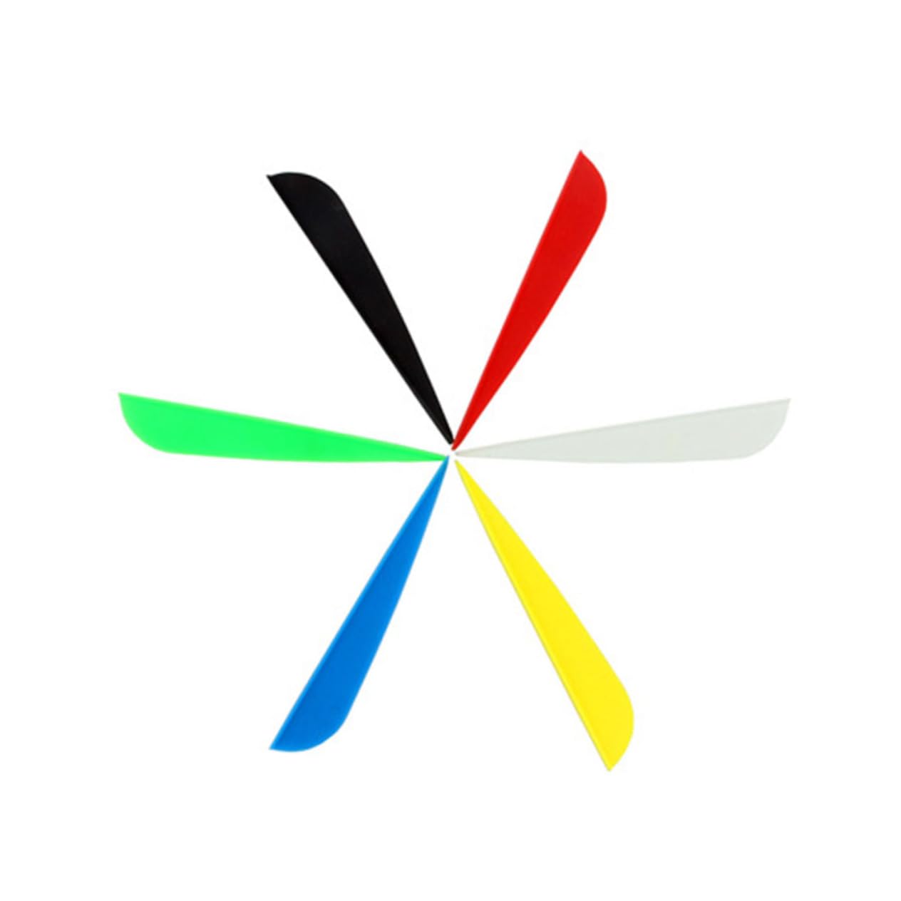 BESPORTBLE 27pcs Water Drop Shaped Fletching Archery Vanes Mixed Color Arrow Accessories for Enhanced Control and Reduced Rest Friction