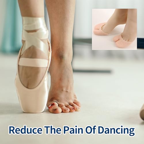 Image of 2 Pairs Gel Toe Caps Protectors Silicone Toe Sleeves Metatarsal Pads Ball of Foot Cushion Soft Forefoot Cushioning for Men Women Toe Sleeves Guards for Pain Relief