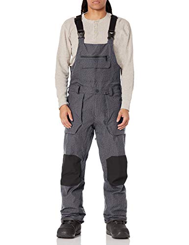 Volcom Men's ROAN BIB Overall Snow Pant, Black Static, L