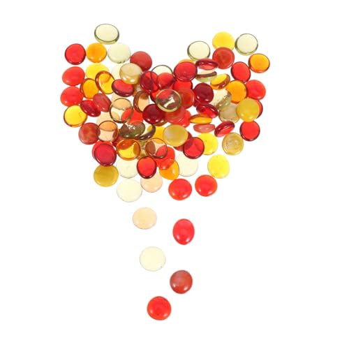 TOPBATHY Cailloux Décoratifs Artisanat Mini-Galets De Verre Gravier pour Aquarium Décor en Marbre De Bol à Poisson Pierres De Remplissage en Vase Galets De Verre Plat