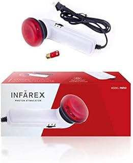 Portable Red Light Therapy Infrared Heating Wand by Infarex, Handheld Heating Lamp with Replacement Red Light Bulb, Provides Targeted Relief for Muscle Pain and Increased Blood Circulation