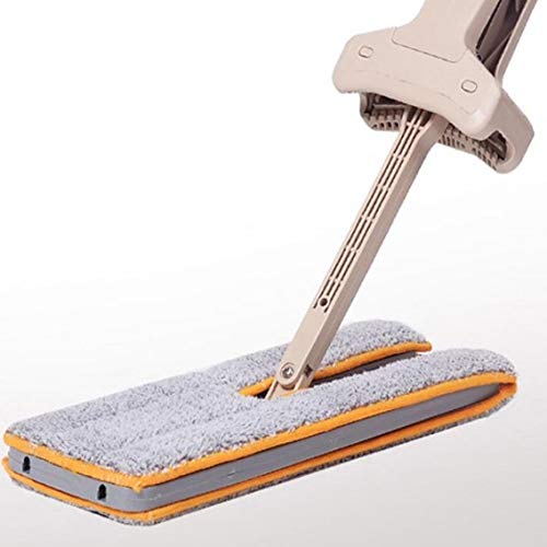 WolFum Mopas planas de doble cara sin lavado a mano para pisos de madera, fregonas de empuje para polvo, limpieza del hogar WolFums