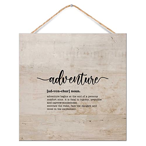 Panneau en bois amusant et déco murale définition aventure
