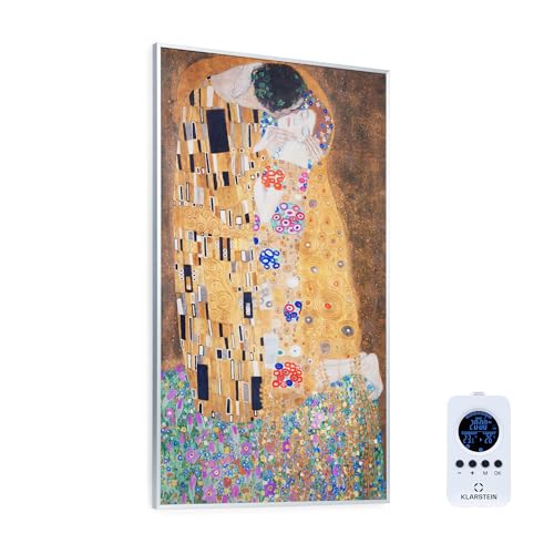 Klarstein Radiador Infrarrojos Pared Potencia 600W, Placa Calor Bajo Consumo Sin CO2, Panel Radiante Bajo Consumo, Infrarrojos Calefaccion, Calefactores Infrarojos Panel Radiante Pared