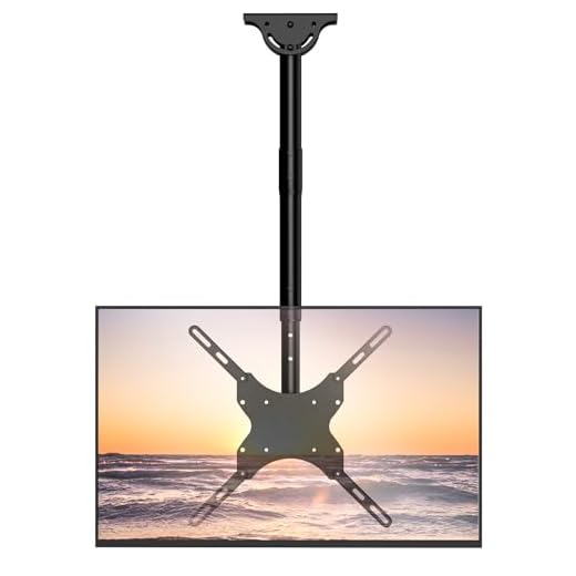 TV Ceiling Mount Adjustable Bracket Fits Most LED, LCD, OLED and Plasma Flat Screen Display 26 to 65 Inch, up to 110 Lbs, VESA 400x400mm (CM2665), Black by WALI