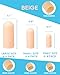 Qvlaitoe Gel Toe Protector and Toe Cap - Toe Cushions and Protects to Provide Relief from Missing or Ingrown Toenails, Corns, Blisters, Hammer Toes (Beige, 12 Pack, Multi-Size)