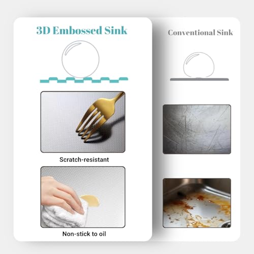 Undermount-Embossed-Kitchen-Sink-23×19-Scratch-Resistant-3D-Microbead-Finish-Single-Bowl-Stainless-Steel-10-Deep-Easy-Clean Undermount Embossed Kitchen Sink 23×19 Scratch Resistant 3D Microbead Finish Single Bowl Stainless Steel 10 Deep Easy Clean