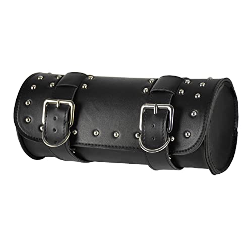 HCmotorku Motorrad Werkzeugtaschen Lenkertasche Satteltasche Gabel Werkzeugtasche Gabelrolle Lauftasche Sissybar Aufbewahrungstasche Leder Universal passend für Harley Yamaha Suzuki Schwarz