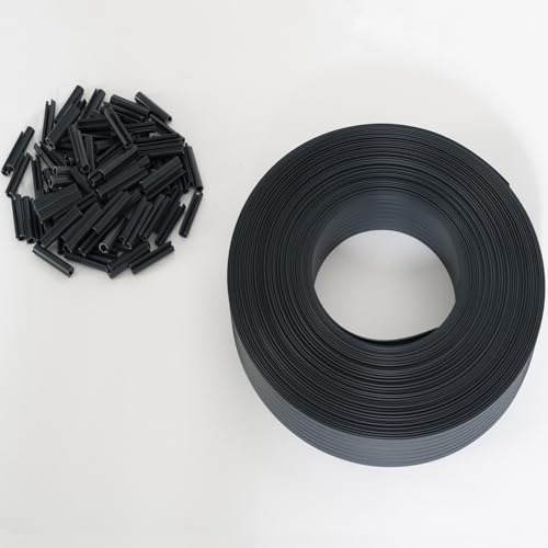 IDMarket - Kit de lamelles occultantes PVC Grises L.60 M pour Panneau grillagé