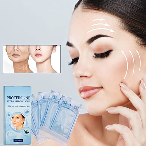 Korean Soluble Protein Threads, Protein Threads for Home Facial Care, Soluble Collagen Thread for Skincare Routine (1Box (60Pcs)) - Imagem 6