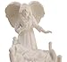 White Porcelain Guardian Angel with Baby Nightlight, 5 1/2 Inch