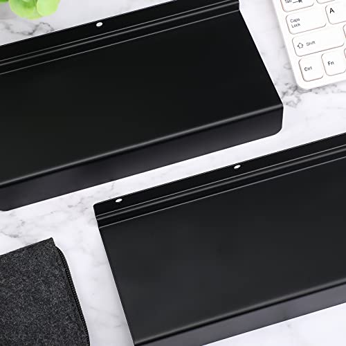 Oudain Metal Slat Wall Shelves Slatwall Accessories Slat Wall Shelves And Fixtures Heavy Duty Slatwall Shelf Shelves For Wall Home Shoe Stores Boutiques Supplies 3.74 X 9.06 Inch (Black, 4 Pack) #TOP5