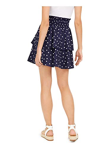 Maison Jules Womens Polka Dot Mini Tiered Skirt2