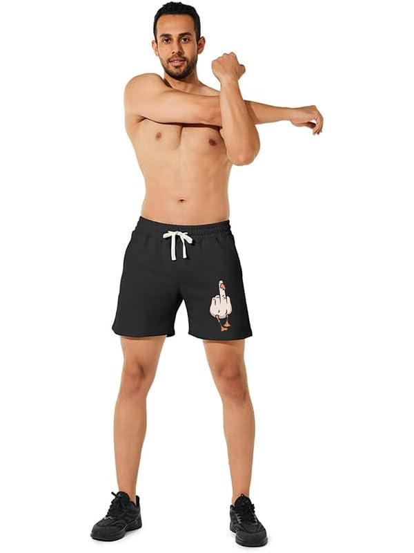 Image of hotfits Men's Casual Cotton All Season Soft Feel Fabric Printed Boxer Shorts,Workout Shorts, Elastic Waist Running Shorts with 2 Side Pockets - Pack of 1