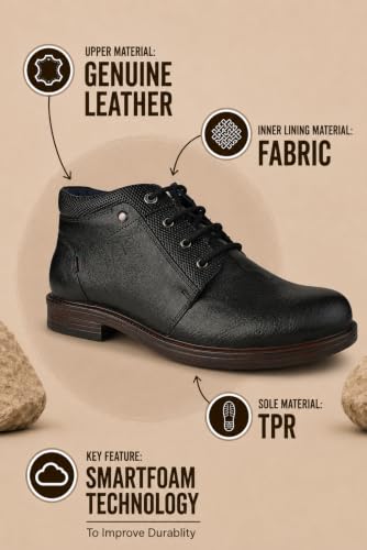 Image of Buckaroo HARKAN Full Grain Natural Leather Casual Boots for Men