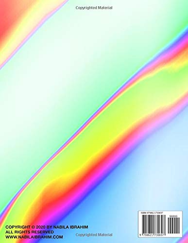 Nabila Ibrahim Iridescent Effect Notebook: Ruled Large Composition Lined - Image 2