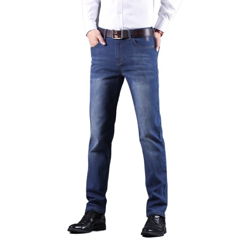 Autumn and Winter Straight Leg Jeans Casual Jeans Basic Jeans Solid Color(37)2