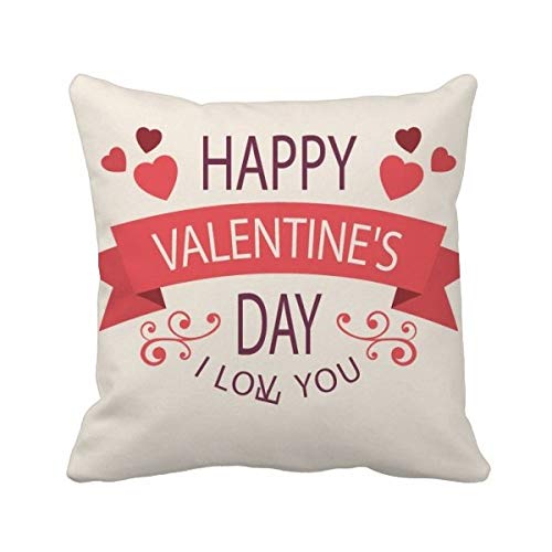 Housse de coussin carrée Saint-Valentin avec motif imprimé durable - 2
