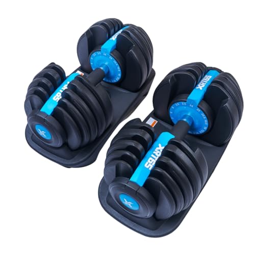 XRT65 Adjustable Dumbbells Set of 2 | 2.5–24 kg | 15-in-1 Weight ...