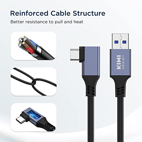 KIWI design Link Kabel 5Gbps, Link Kabel USB 3.0, Flexibles Kabel 6m Kompatibel mit Quest 2/PICO/PSVR2; USB A auf USB C, Schwarz – Bild 5