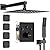 Bostingner Thermostatic Shower System,12 Inch Rain Shower Head with Handheld Spray and 4 Body Jets, 3 Function Simultaneous Use, Wall Mount Shower Faucet Set with Thermostatic Valve Body and Trim Kit