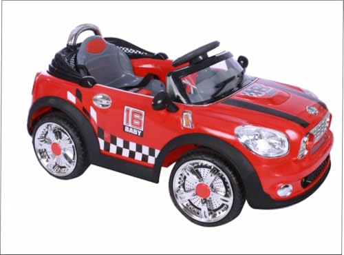 Image of Toyzone Kooper Electric Car - Red | Rechargeable Car 12 V | Powered by 12 ah Battery | Music Player with Bluetoooth & USB | 6 Month Warranty on Battery | Make in India | for Kids 2+ Years