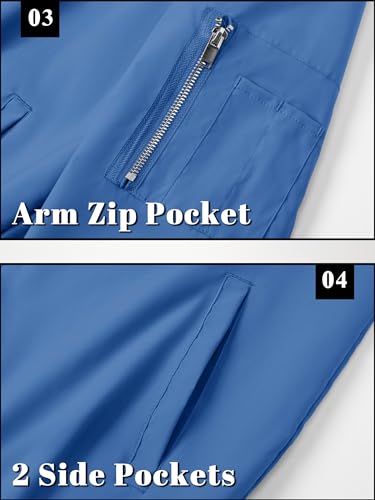 Image of TACVASEN Men's Lightweight Jacket Casual Spring Fall Windbreaker Bomber Zip Up Coat with Pocket
