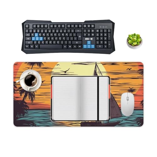 Protector de escritorio Sunset y Velero 30x60 cm no deslizable miniatura 4