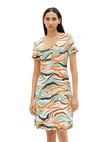 TOM TAILOR Damen Jersey Kleid mit Muster