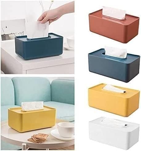 Tissue Holder Dispenser, Tissue Holder， Tissue Box Wet Tissue Box Plastic Desktop Seal Wipes Paper Storage Box Dispenser Holder Household Plastic Dust-proof Napkin Organ(Color:Red)(Color:Red) (Color :
