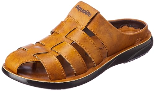 Aqualite Men PS-0015 Sandal, Black/Tan, 7 UK/India (B0D95TKVQH) Amazon Price History, Amazon Price Tracker